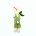 Handmade Felt Easter Bunny Ornament with Carrot - Image 4