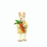 Handmade Felt Easter Bunny Ornament with Carrot